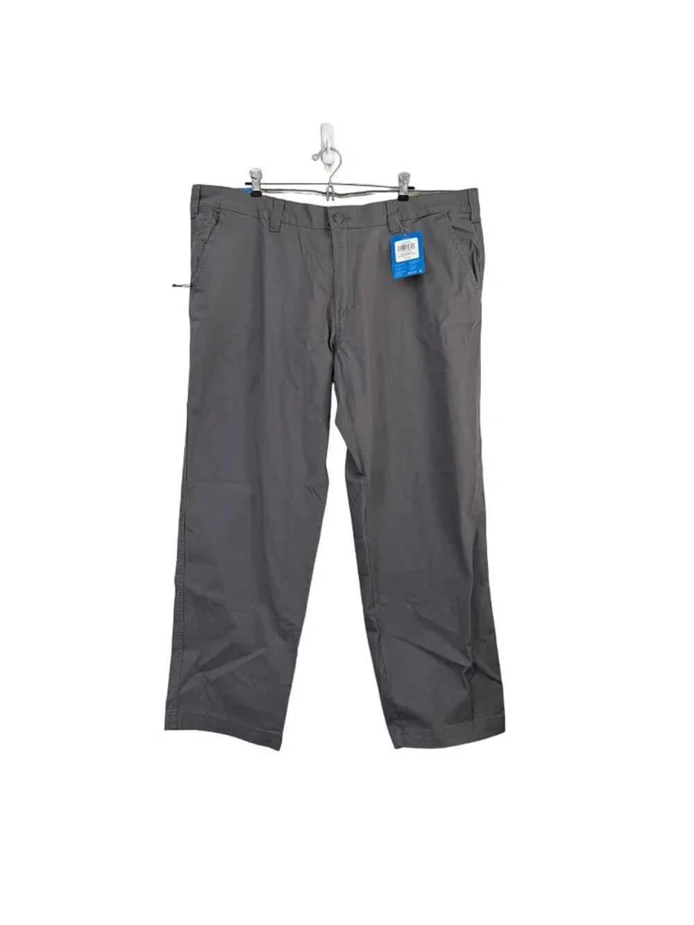 Columbia Mens Gray Omni Shade Canvas Regular Fit Straight Leg Pants Size 42 X 30